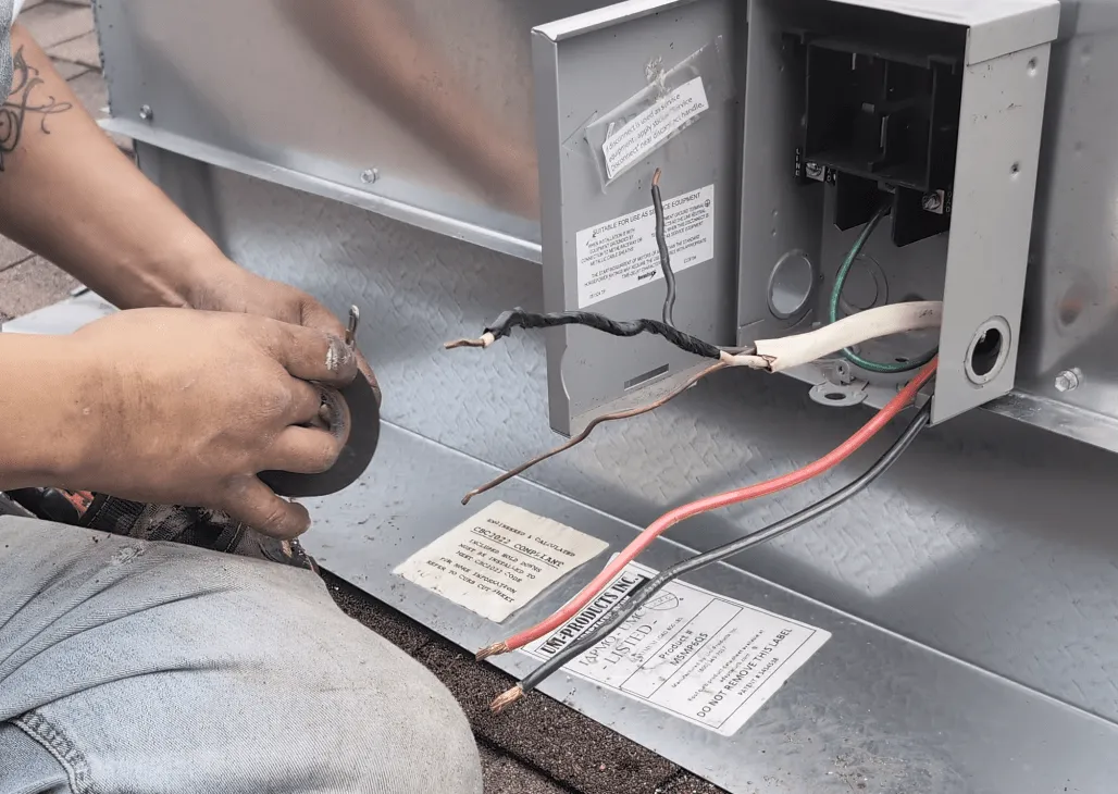 Cover white wire with black tape