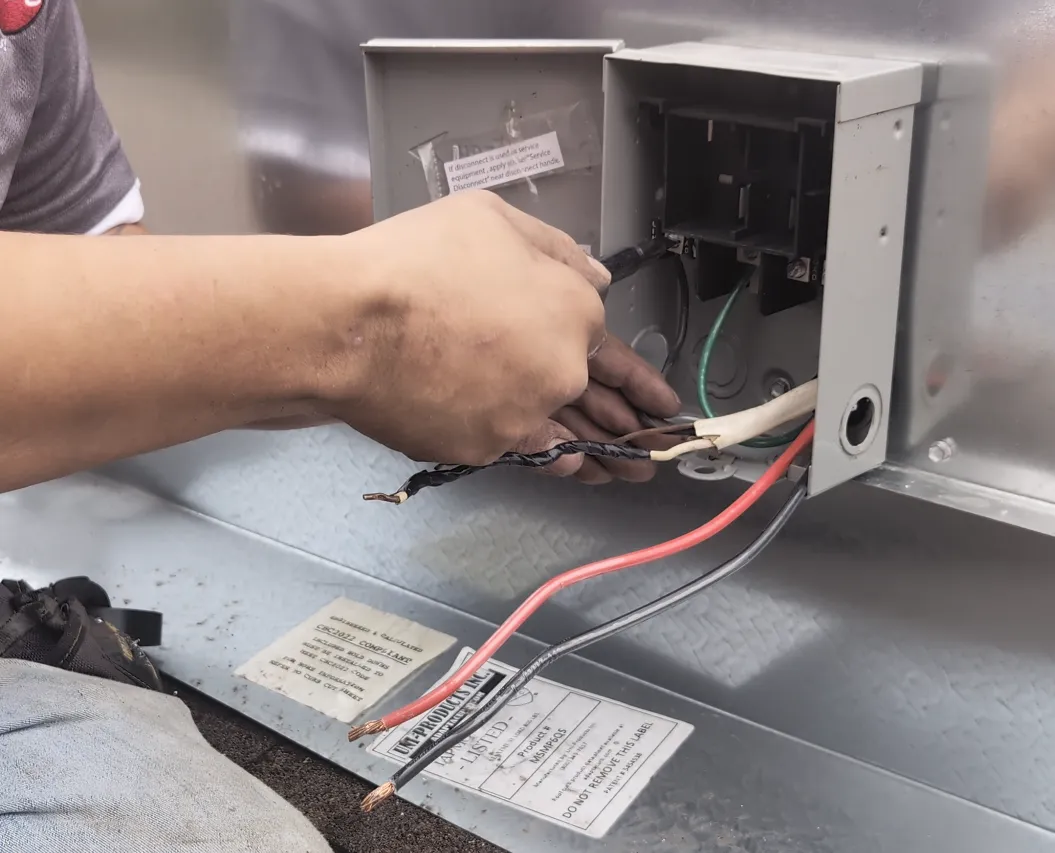 Connect wires to terminals