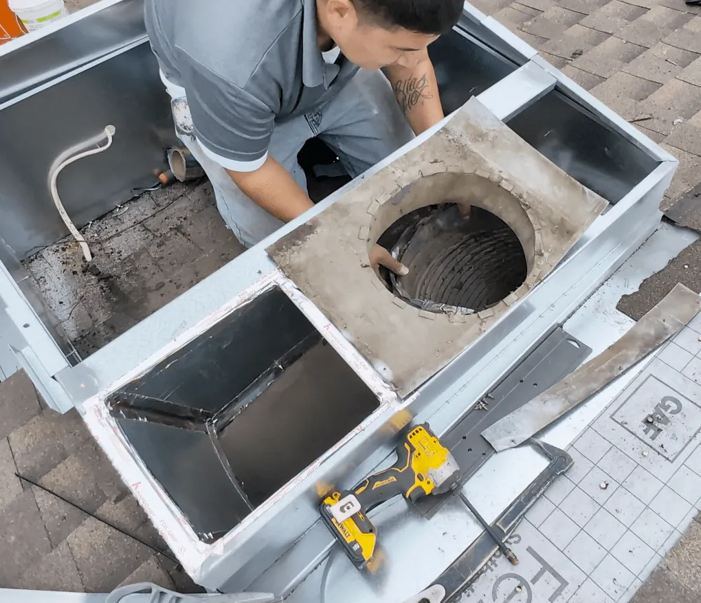 Connect duct to curb