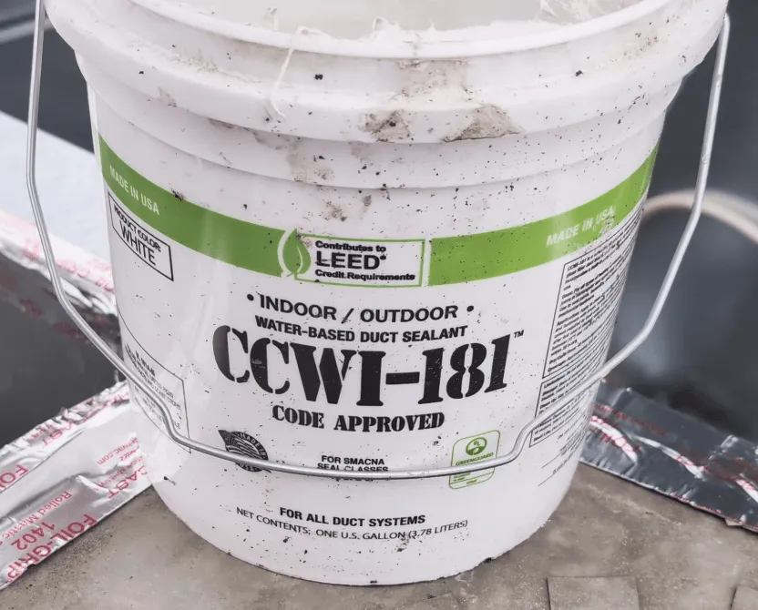 Apply HVAC sealant