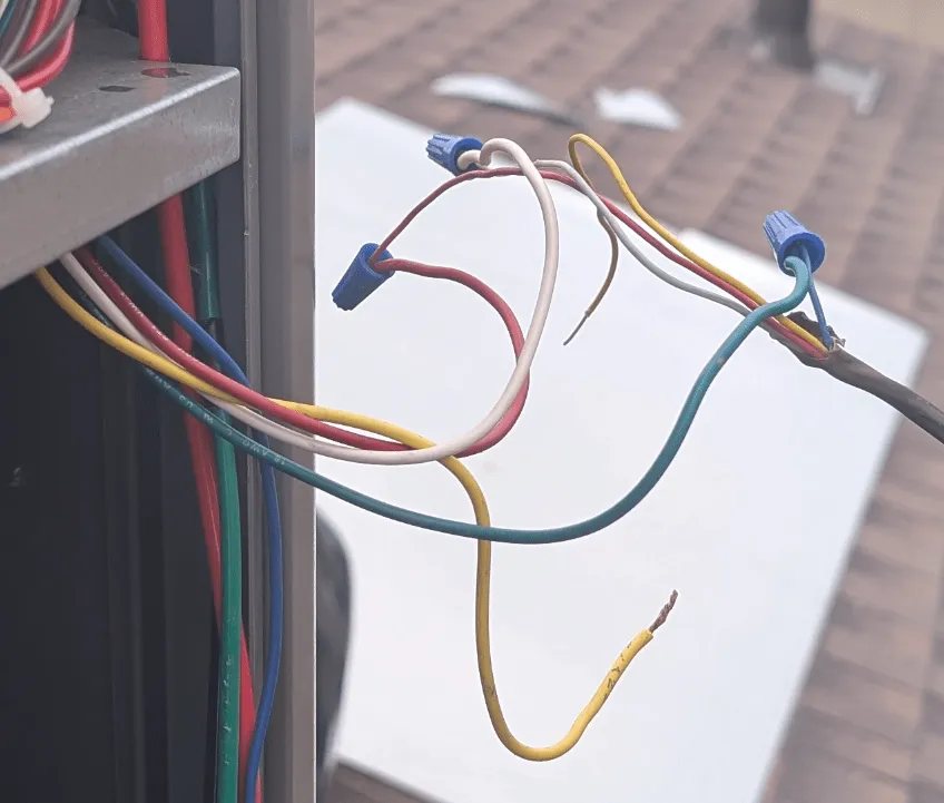 Connect t-stat wires