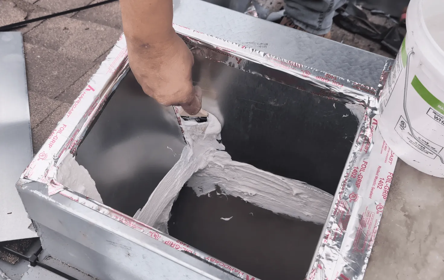 Apply HVAC sealant