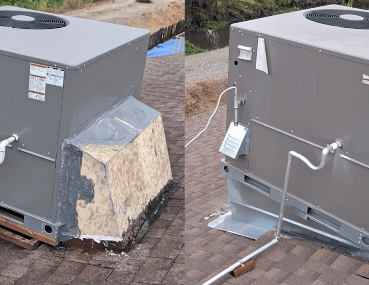 2-Story Rooftop HVAC Package Unit Installation / Curb Replacement