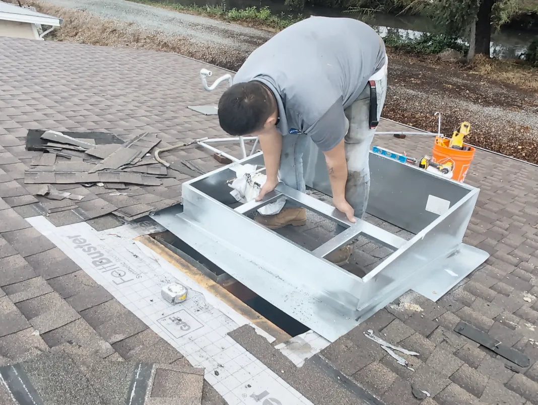 Slide curb into place