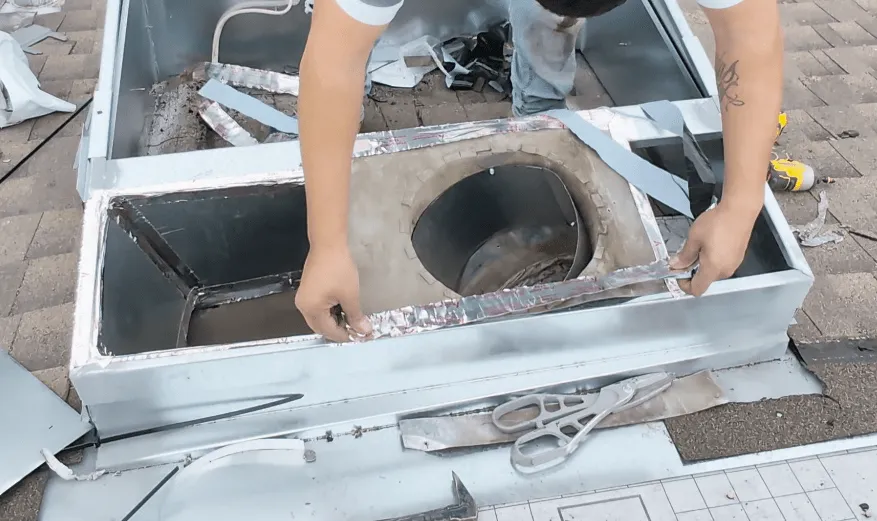 Apply HVAC tape